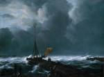 Jacob van Ruisdael. <em>Rough Sea at a Jetty</em>, c. 1652-55. Oil on canvas, 98.5 x 131.4 cm. Kimbell Art Museum, Fort Worth, Texas, AP. Photo © 2006 Kimbell Art Museum/Michael Bodycomb.