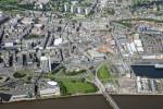 Dundee Waterfront. Existing aerial view.