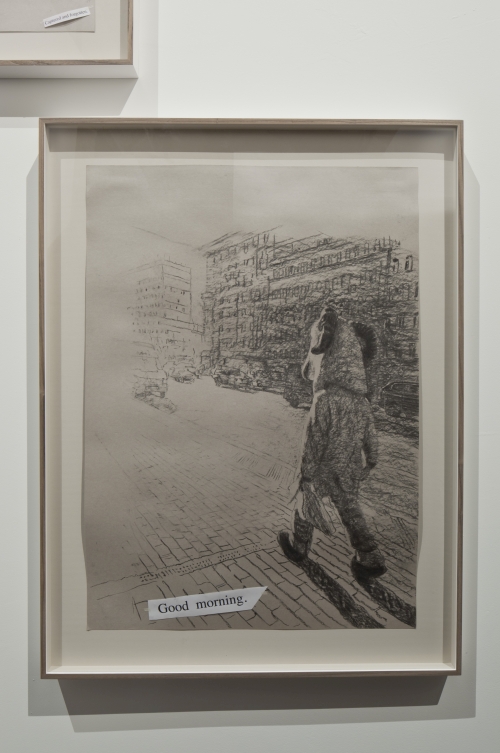 Olga Chernysheva. Untitled (Captured), 2015. Charcoal on paper. 42 × 60 cm. 56th International Art Exhibition - la Biennale di Venezia, All the World’s Futures. Photograph: Alessandra Chemollo. Courtesy by la Biennale di Venezia