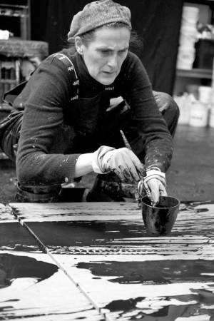 Fabienne Verdier in her studio, 2016, courtesy Waddington Custot.