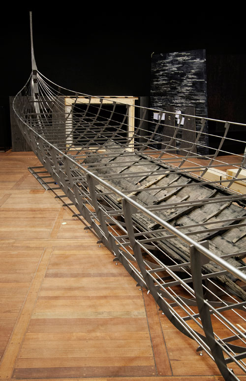 The installation of Roskilde 6 at the British Museum in the Sainsbury Exhibitions Gallery, January 2014 © Paul Raftery.