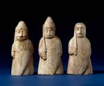 The Lewis Chessmen, berserkers. Late 12th century, Uig, Lewis, Scotland. Walrus ivory © The Trustees of the British Museum.