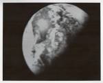 The Earth, a still from the live telecast, Apollo 8, December 1968, Vintage gelatin silver print, c20 x 25cm. Courtesy Breese Little.