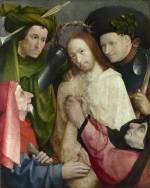 Christ Mocked (The Crowning with Thorns), Hieronymus Bosch about 1490-1500. 
        Oil 73.8 x 59.2 x 2 cm. The National Gallery, London © The National 
        Gallery, London