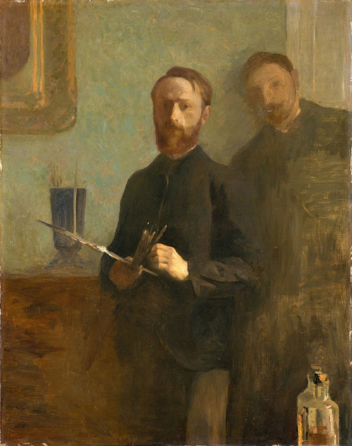 Édouard Vuillard, Self-Portrait with Waroquy, 1889. Oil on canvas. The Metropolitan Museum of Art, New York, Gift of Alex M. Lewyt, 1955.