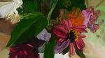Clare Woods, Woolworth's Roses, 2023 (detail). Oil on aluminium, 124 x 95 cm. © Clare Woods. Courtesy the artist and Cristea Roberts Gallery, London.