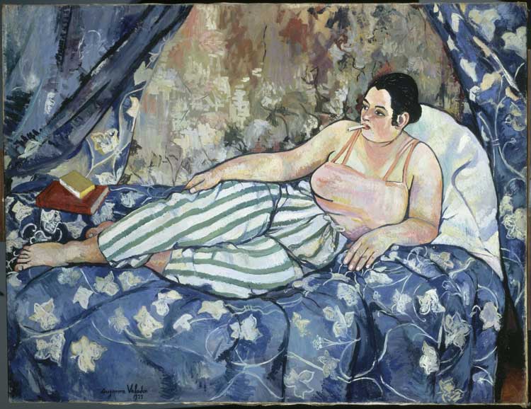 Suzanne Valadon. The Blue Room, 1923. Oil on canvas, 90 × 116 cm. Paris, Centre Pompidou, Musée National d’Art Moderne / Centre de Création Industrielle, on deposit at the Musée des Beaux-Arts de Limoges. Photo: © Centre Pompidou, MNAM-CCI, Dist. Grand Palais Rmn / Jacqueline
Hyde.