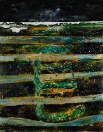 John Walker. Tide and Fog, 2008. Oil on canvas, 213 x 168 cm. Photo: Dave Clough.