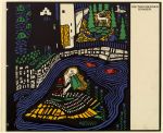 Oskar Kokoschka, The Dreaming Youths (title page; The Sleeping Girl), 1907. One of eight colour lithographs, 24 x 29.3 cm.