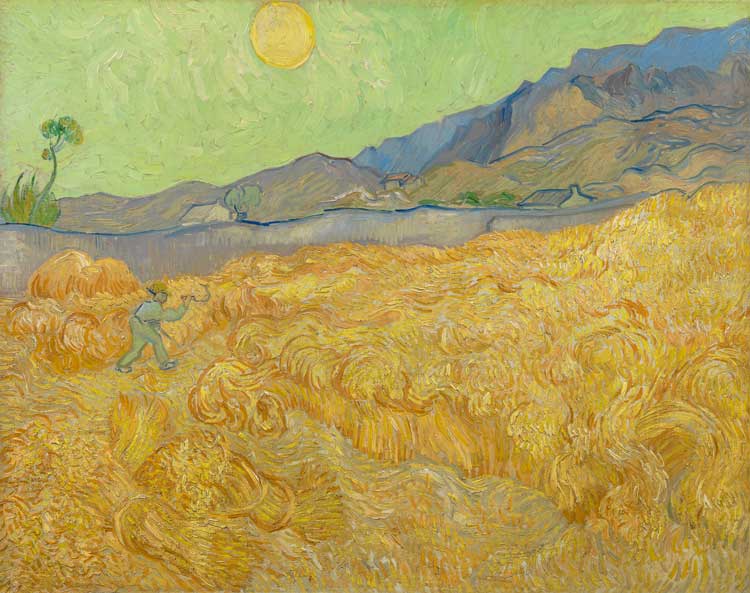 Vincent van Gogh, Wheatfield with a Reaper, 1889. Van Gogh Museum, Amsterdam (Vincent van Gogh Foundation).