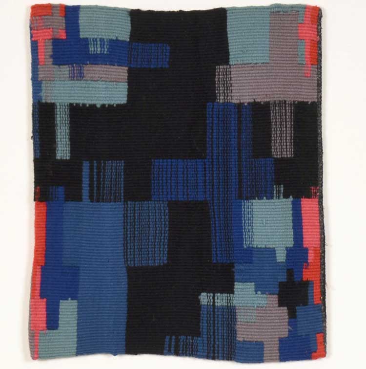Elizabeth Schmitt Jennerjahn, Cross, 1949. Wool, 12 1/2 x 10 in. Collection Black Mountain College Museum + Arts Center.