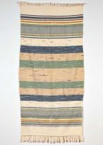 Fred Goldsmith, Throw, 1944. Cotton, 54 x 25 in. Collection Black Mountain College Museum + Arts Center, gift of Fred Goldsmith. Photograph by Alice Sebrell.