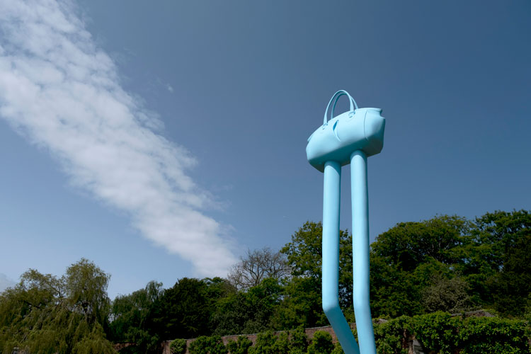 Erwin Wurm, Step (Big), 2021. Installation at Yorkshire Sculpture Park, 2023. Courtesy Studio Erwin Wurm and Thaddaeus Ropac Gallery. Photo: © Jonty Wilde, courtesy YSP.