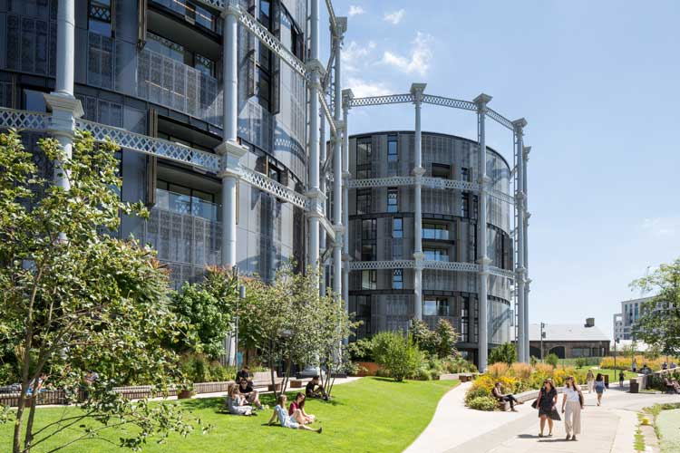 Gasholders, King's Cross, London. Photo: © Ben Bisek for WilkinsonEyre.