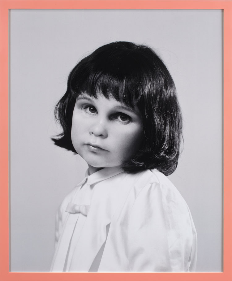Gillian Wearing, Self-Portrait at Three Years Old, 2004. Chromogenic print, 71 5/8 × 48 1/16 in (182 × 122 cm). Solomon R. Guggenheim Museum, New York, Purchased with funds contributed by the International Director’s Council and Executive Committee Members, with additional funds contributed by the Photography Committee 2004.125. © Gillian Wearing.