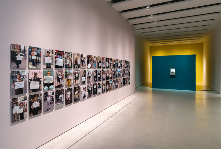 Installation view, Gillian Wearing: Wearing Masks, Solomon R. Guggenheim Museum, 5 November 2021 – 4 April 2022. Photo: David Heald © Solomon R. Guggenheim Foundation, 2021.
