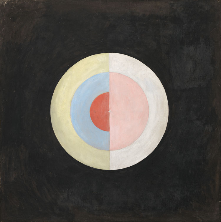 Hilma Af Klint. The Swan, No. 16, Group IX/SUW, 1915. Oil on canvas, 154.5 x 151 cm. Courtesy of The Hilma af Klint Foundation. © Hilma Af Kint, VEGAP, Bilbao, 2021. Photo: Moderna Museet, Stockholm.