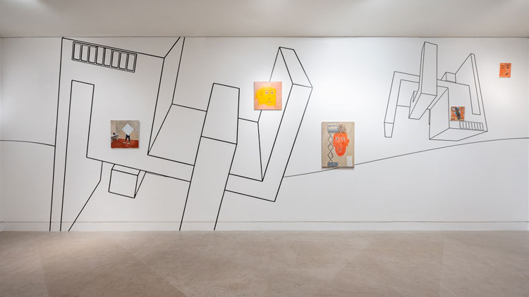 Bedwyr Williams, Milquetoast, 2021. Installation view, Southwark Park Galleries.
Photo: Damian Griffiths, courtesy of the artist, Southwark Park Galleries and Southard Reid.