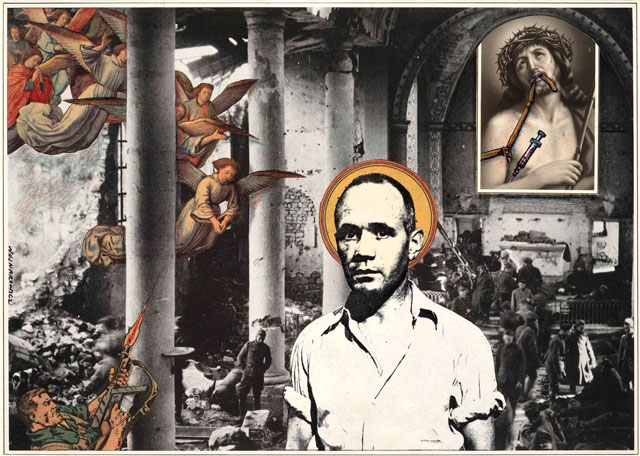 David Wojnarowicz, Untitled (Genet after Brassaï), 1979. Collage mounted on paper, 63.5 × 92.1 cm. Private collection. Photograph courtesy Museo Reina Sofia.