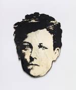 David Wojnarowicz, Rimbaud mask, c1978. Photocopy mounted on cardstock, with rubber bands, 29.5 × 22.5 cm. Courtesy the Fales Library and Special Collections, NewYork University. Photograph courtesy Museo Reina Sofia.