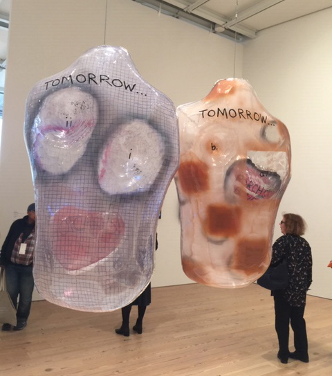 Works by Ragen Moss (detail), installation view, Whitney Biennial 2019. Photo: Jill Spalding.
