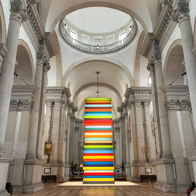 Sean Scully, Opulent Ascension, 2019. Basilica of San Giorgio Maggiore, Venice. Photo: Martin Kennedy.