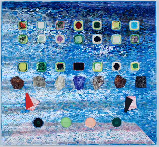 Jack Whitten. Apps for Obama, 2011. Acrylic on hollow core door, 213.4 x 231.1 cm. Private collection, courtesy Zeno X Gallery. © Jack Whitten, courtesy Zeno X Gallery, Antwerp. Photo: John Berens.