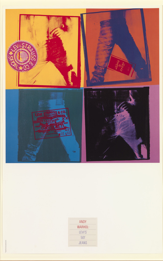 Andy Warhol. Levi's 501 Jeans, 1984. Print, lithograph on paper, 89.4 x 57.8 cm. ARTIST ROOMS National Galleries of Scotland and Tate. Acquired jointly through The d'Offay Donation with assistance from the National Heritage Memorial Fund and the Art Fund 2008.