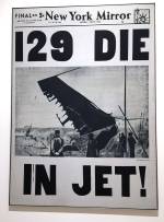 Andy Warhol. 129 Die in Jet! 1962. Acrylic and pencil on canvas, 100 x 72 in (254 x 182.9 cm). Installation view, photo: Jill Spalding.