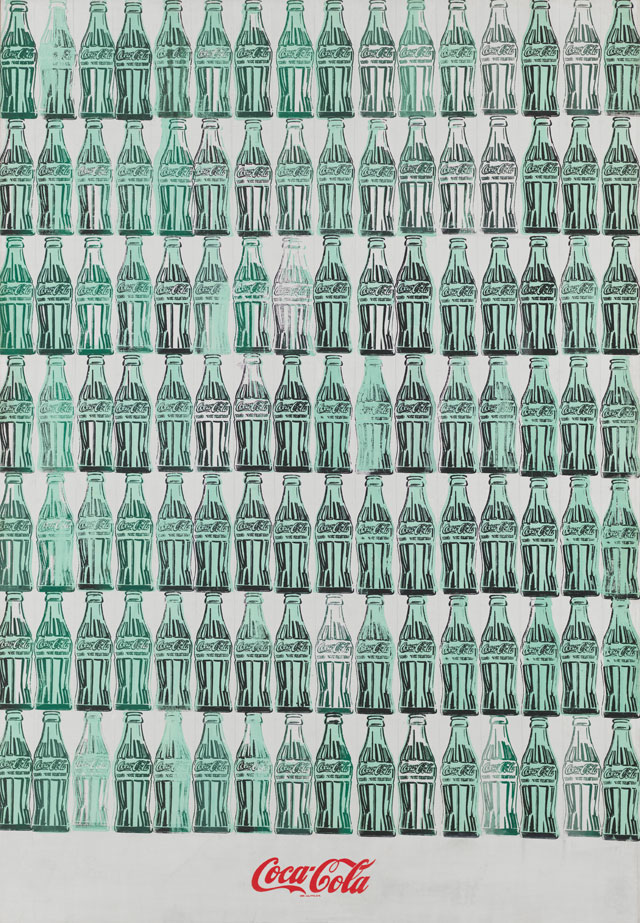 Andy Warhol. Green Coca-Cola Bottles, 1962. Acrylic, screenprint, and graphite pencil on canvas, 82 3/4 x 57 1/8 in (210.2 x 145.1 cm). Whitney Museum of American Art, New York. © 2018 The Andy Warhol Foundation for the visual Arts, Inc./ Artists Rights Society (ARS), N.Y.