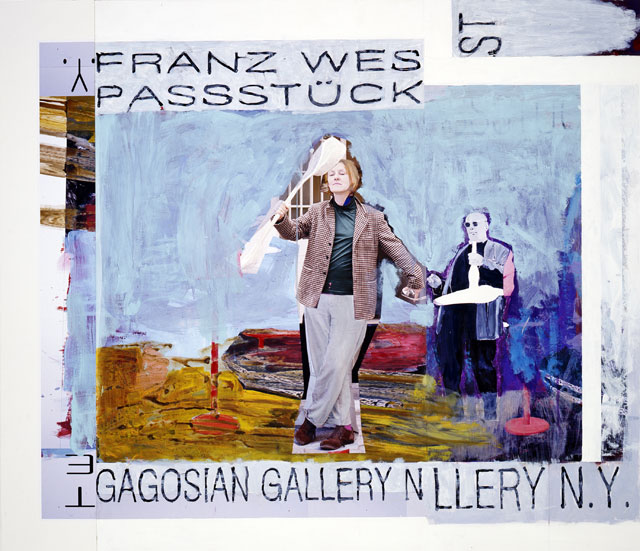 Franz West, Poster project (Passstücke, Gagosian Gallery, New York NY), 2008. Collage on cardboard, 114 × 133 cm . Franz West Privatstiftung / Estate Franz West, Vienna.
Photo © Birgit und Peter Kainz, Franz West Privatstiftung.