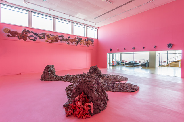 Florence Peake. RITE: On this pliant body we slip our WOW! 2018. Photograph: Rob Harris. Image courtesy De La Warr Pavilion.