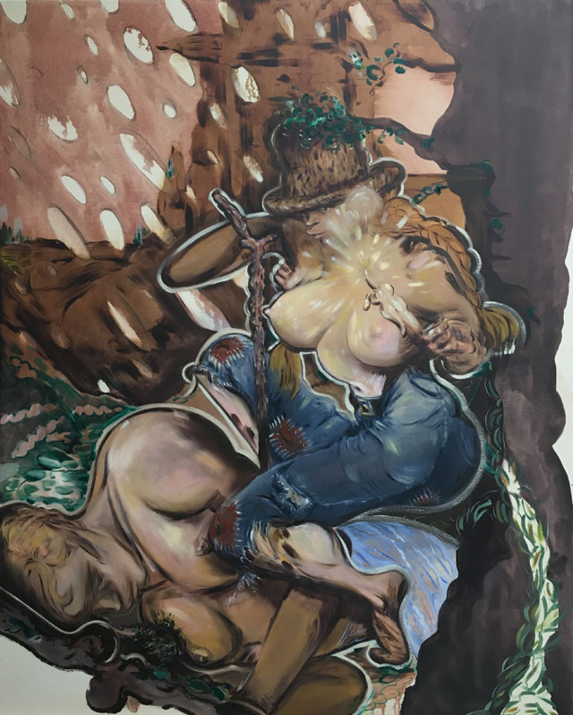Hannah Murgatroyd. Curiosity. Oil on canvas, 150 x 120 cm.