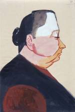 Andrzej Wróblewski. (Profile), [Profile no. 1011], undated. Watercolour and gouache on paper, 27.3 x 25 cm. Private collection. © Andrzej Wróblewski Foundation.