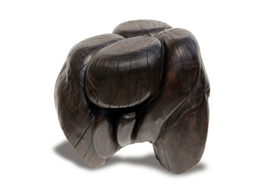 Wang Keping. Couple, 2004. Maple, 44 x 45 x 35 cm (17 3/8 x 17 3/4 x 13 3/4 in). Courtesy of Ben Brown Fine Arts, London.