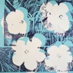 Andy Warhol. Ten Foot Flowers 1967. Silkscreen ink & synthetic polymer paint on canvas. Private Collection.