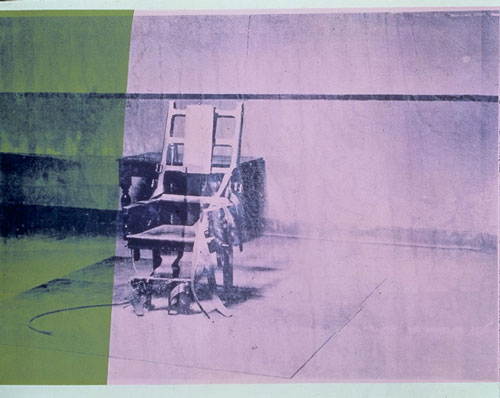 Andy Warhol. Big Electric Chair 1967. 137.2 x 185.5 cm. Sammlung FROELICH, Stuttgart. The Andy Warhol Foundation for the Visual Arts, Inc. DACS, London / ARS, New York. Photo: Uwe H. Seyl, Stuttgart