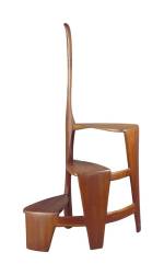Wharton Esherick. Library Ladder, 1966. Cherry, mahogany; joined, dovetailed, tenoned. Purchased by the American Craft Council, 1968. Photograph: George Erml