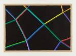 David Weiss. Grosse Zeichnungen: Netze (Large drawings: networks), undated. Gouache and ink on paper, 102.5 x 144.5 cm.