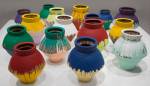 Ai Weiwei. Colored Vases, 2007‒10. Han Dynasty vases and industrial paint, dimensions variable. Courtesy of Ai Weiwei Studio. Photograph: Cathy Carver.