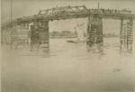 James Abbott McNeill Whistler. Old Battersea Bridge, 1878-9. Etching and drypoint, 202 x 293 mm. University of Michigan Museum of Art.