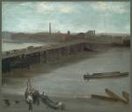 James Abbott McNeill Whistler. Brown and Silver: Old Battersea Bridge, 1859‐63. Oil on canvas mounted on masonite, 63.82 x 76.04. Addison Gallery of American Art, Andover.