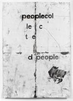 Tony Lewis. peoplecol, 2013. Pencil, graphite powder and tape on paper, 84 x 60 in. Collection of the artist. Courtesy the artist and Shane Campbell Gallery, Chicago. Photograph: Robert Chase Heishman.