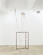 Charles Long,.Untitled, 2006. Papier-mâché, plaster, steel, synthetic polymer, river sediment, and debris, 144 x 72 x 7 in (365.8 x 182.9 x 17.8 cm). Collection of the artist. Courtesy Tanya Bonakdar Gallery, New York.