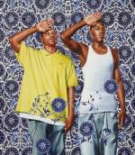 Kehinde Wiley. Two Heroic Sisters of the Grassland, 2011. Oil on canvas, 96 x 84 in (243.8 x 213.4 cm). Hort Family Collection. © Kehinde Wiley. Photograph: Max Yawney.