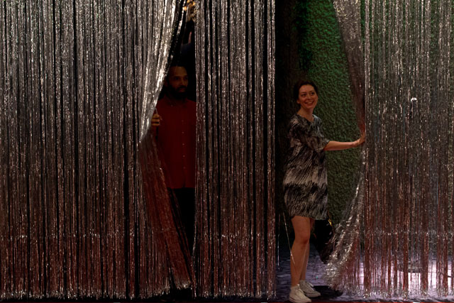 Bedwyr Williams in The Gulch, The Curve, Barbican Centre. 
Photograph: Ben Pruchnie/Getty Images.