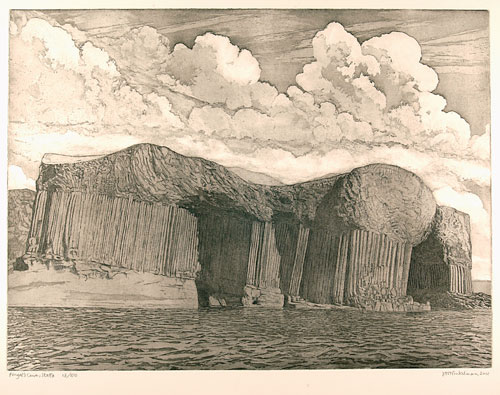 Joseph Winkelman. Fingal’s Cave, 2001. Etching and aquatint, 45 x 60 cm. © the artist.