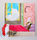 Betty Woodman. Fra Angelico’s Room, 2012. Glazed earthenware, epoxy resin, lacquer, acrylic paint, canvas, 240 x 228.6 x 33 cm. 
Photograph: Hiroki Kobayashi.