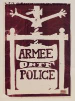 Armée ORTF Police. Artist unknown, 1968, Paris. Screenprint. © Victoria and Albert Museum, London.