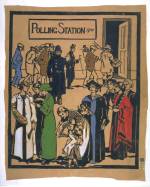 Polling Station. Unknown Artist, 1909-1913, London. © Victoria and Albert Museum, London.